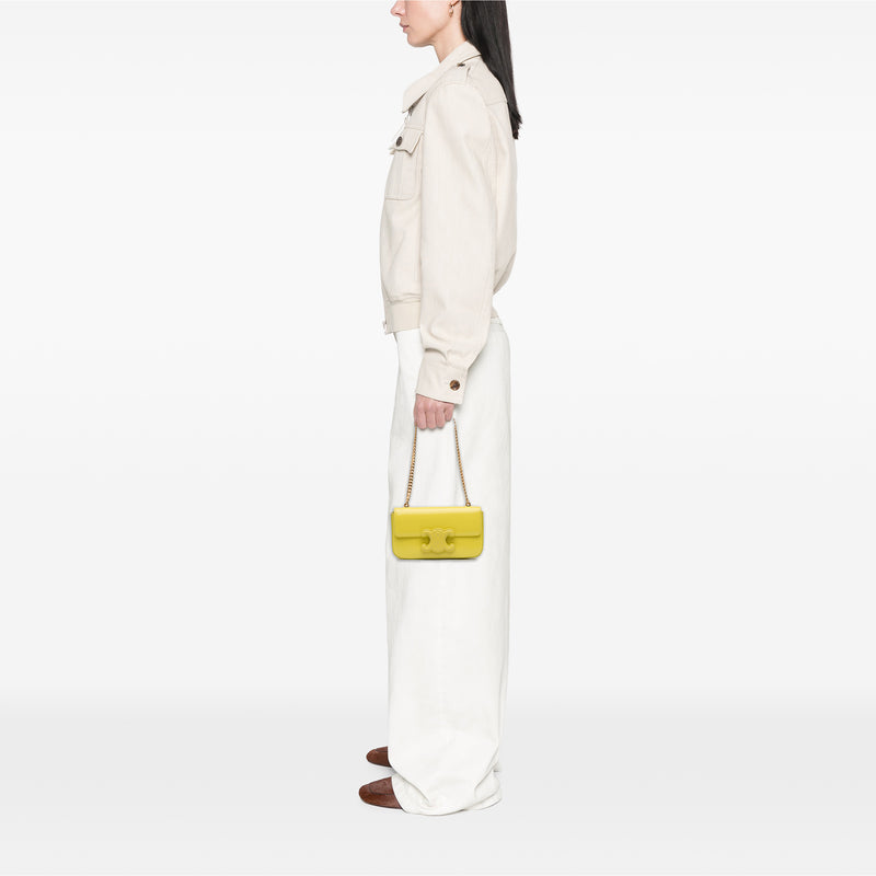 Calfskin Cuir Triomphe Chain Shoulder Bag - Image 10