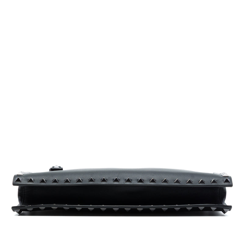Leather Rockstud Untitled Wristlet Clutch - Image 3