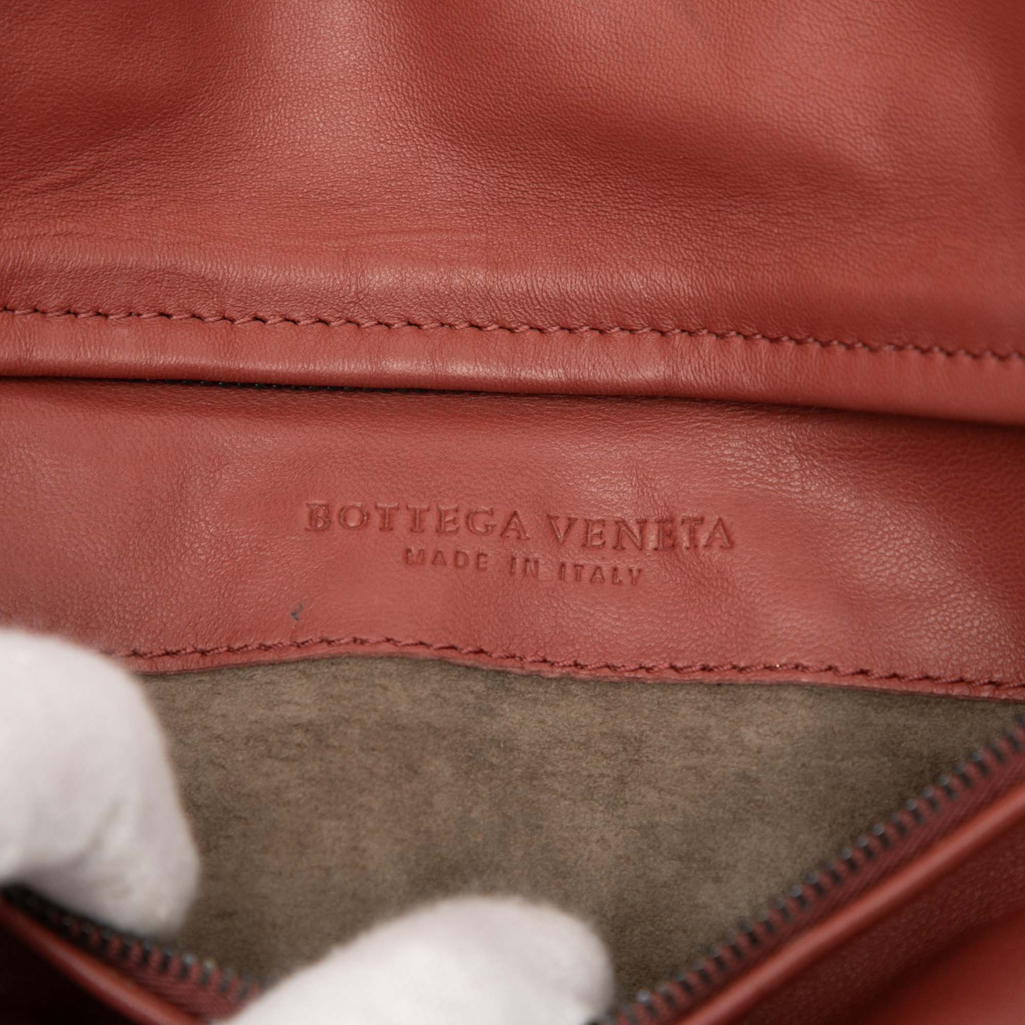 Nappa Embossed Intrecciato Turn Lock Clutch - Image 5