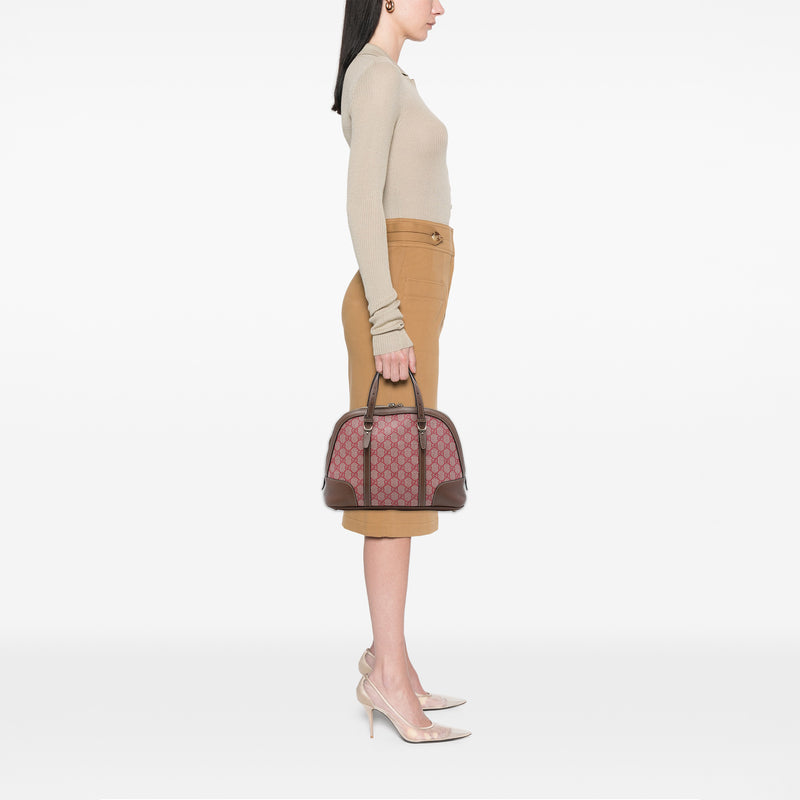 Small GG Supreme Nice Dome Satchel - Image 7