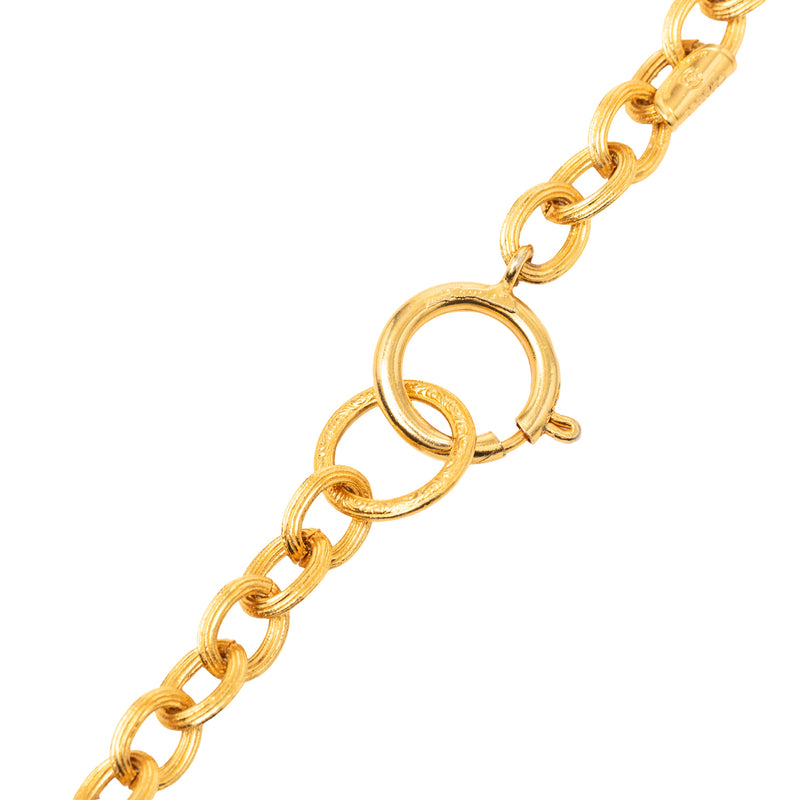 Gold Plated Medallion Lion Crest Necklace - Image 3