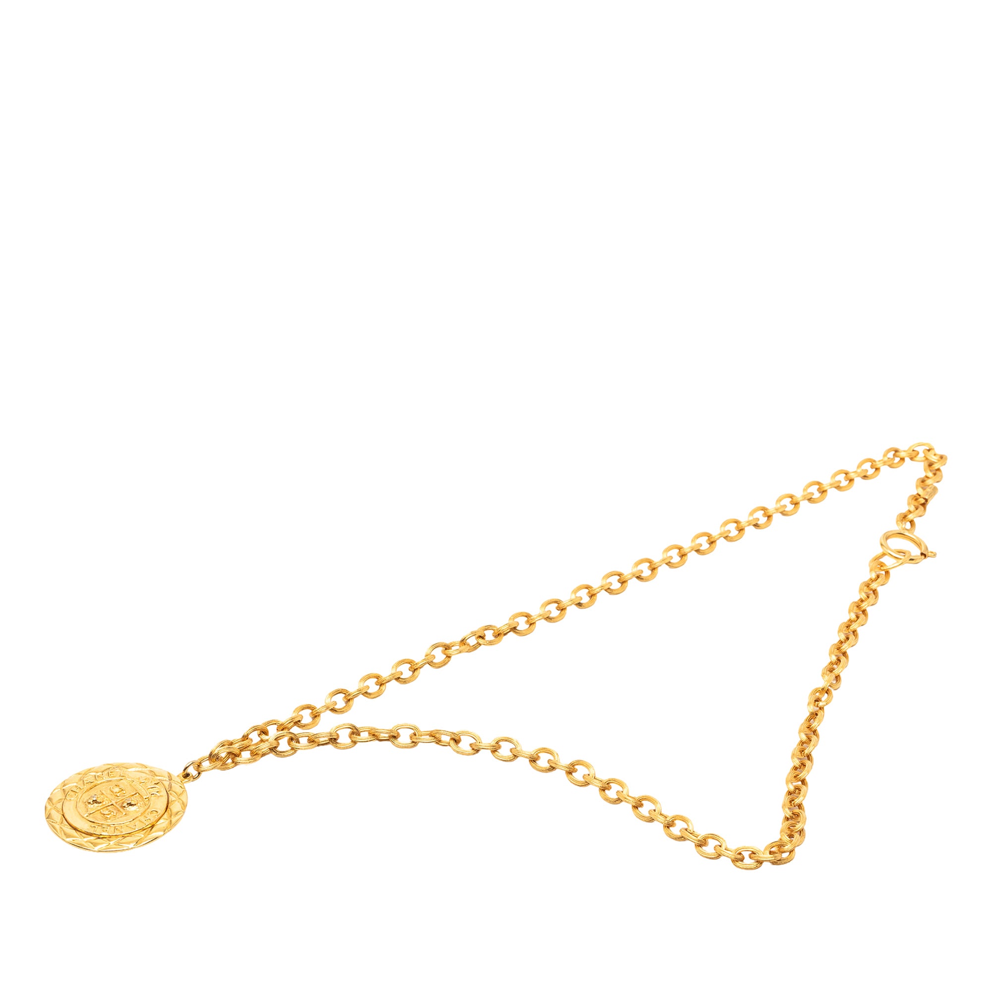 Gold Plated Medallion Lion Crest Necklace - Image 5