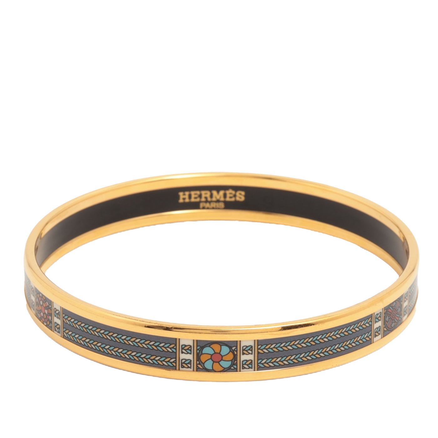 Narrow Printed Enamel Bangle 65 - Image 1
