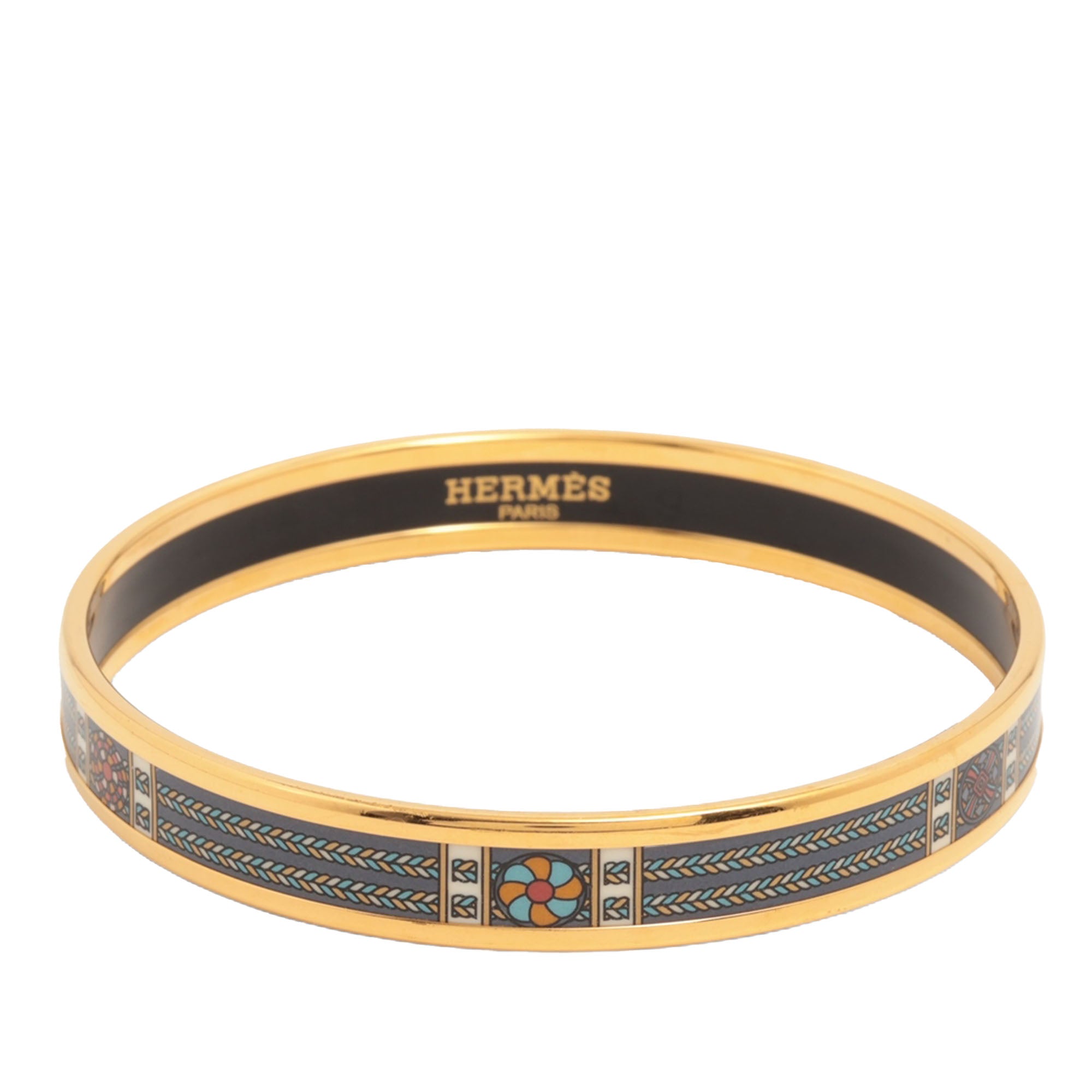 Narrow Printed Enamel Bangle 65 - Image 1