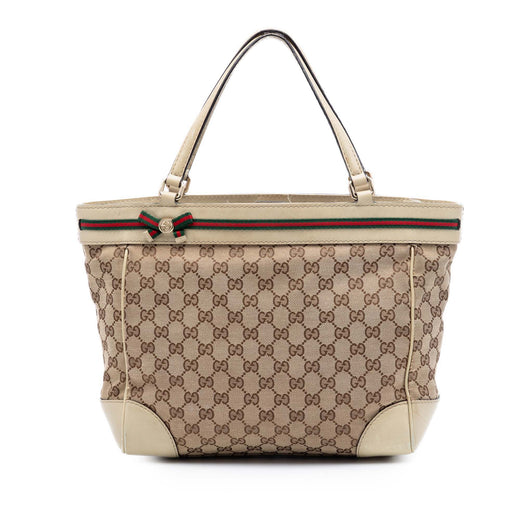 GG Canvas Web Mayfair Tote - Image 1