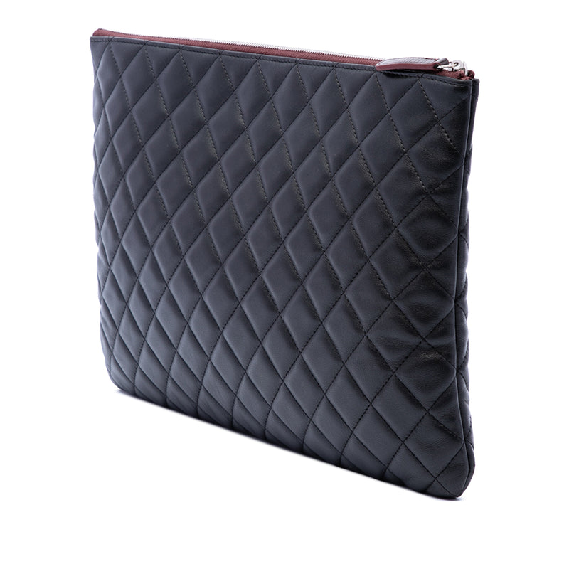 Large Quilted Lambskin O Case Clutch - Image 2