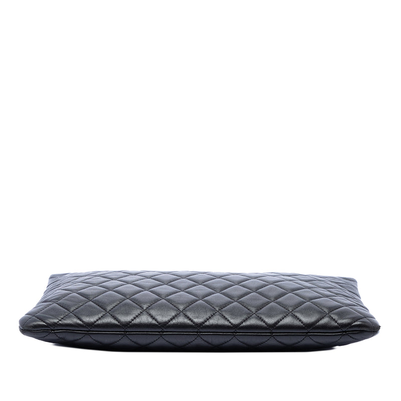 Large Quilted Lambskin O Case Clutch - Image 3