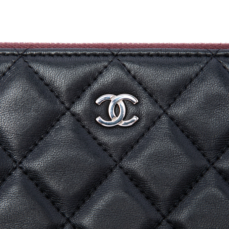 Large Quilted Lambskin O Case Clutch - Image 5