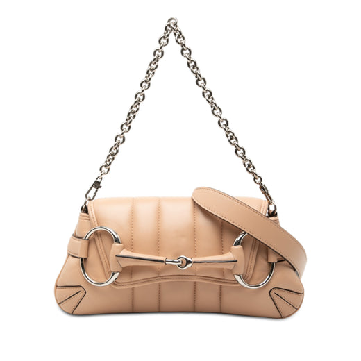 Small Quilted Calfskin Horsebit Chain Satchel - Image 1