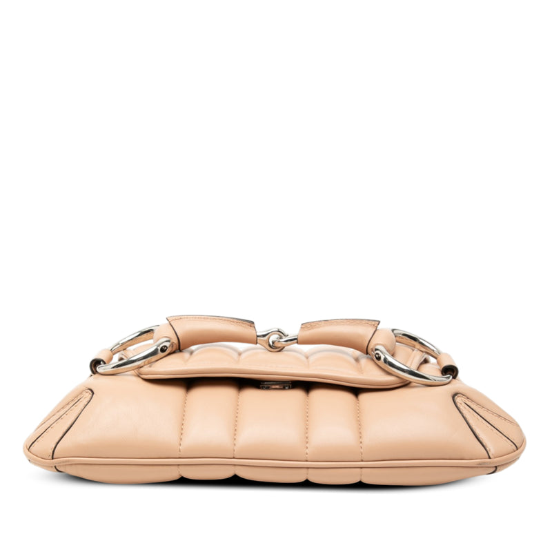 Small Quilted Calfskin Horsebit Chain Satchel - Image 3
