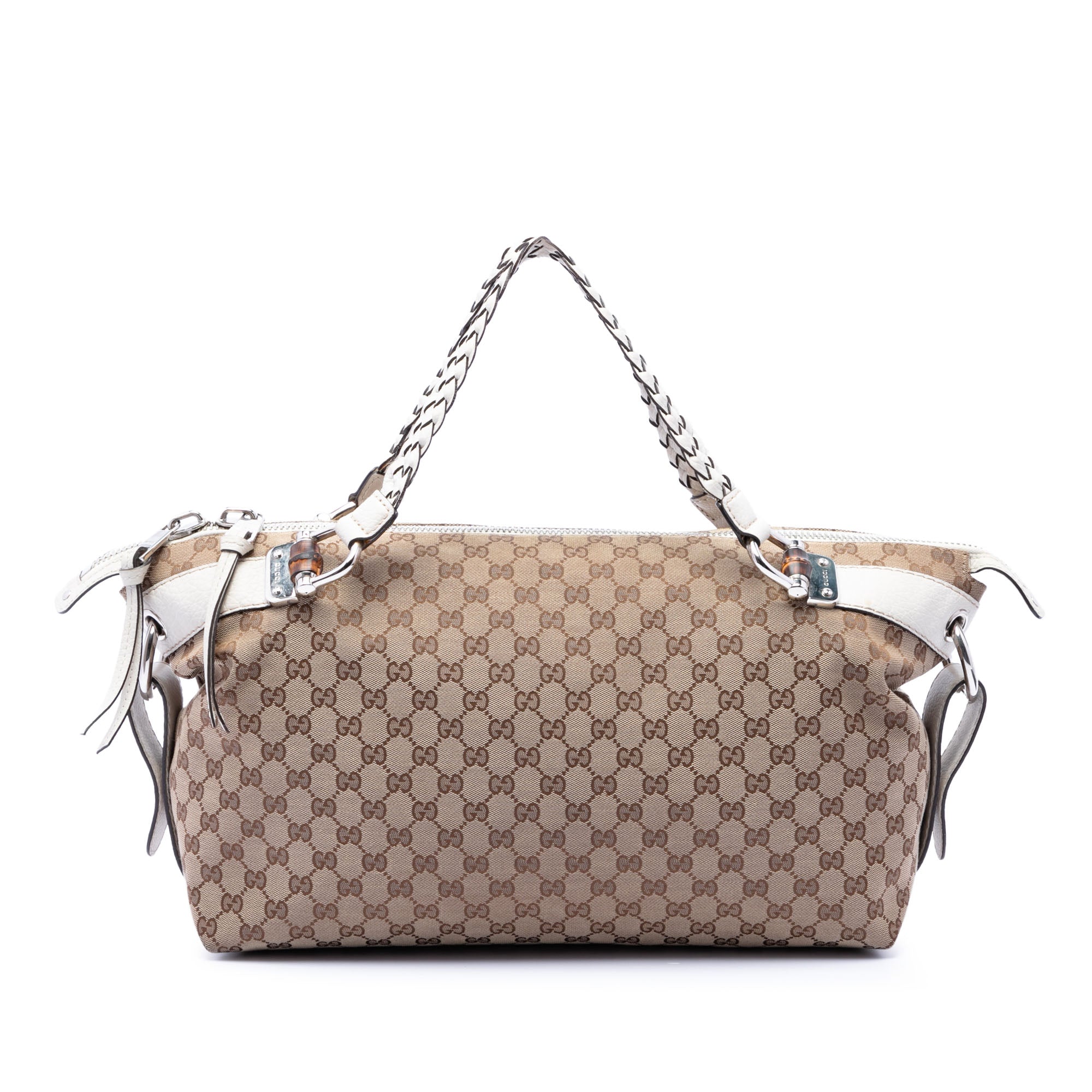 Medium GG Canvas Bamboo Bar Tote - Image 1