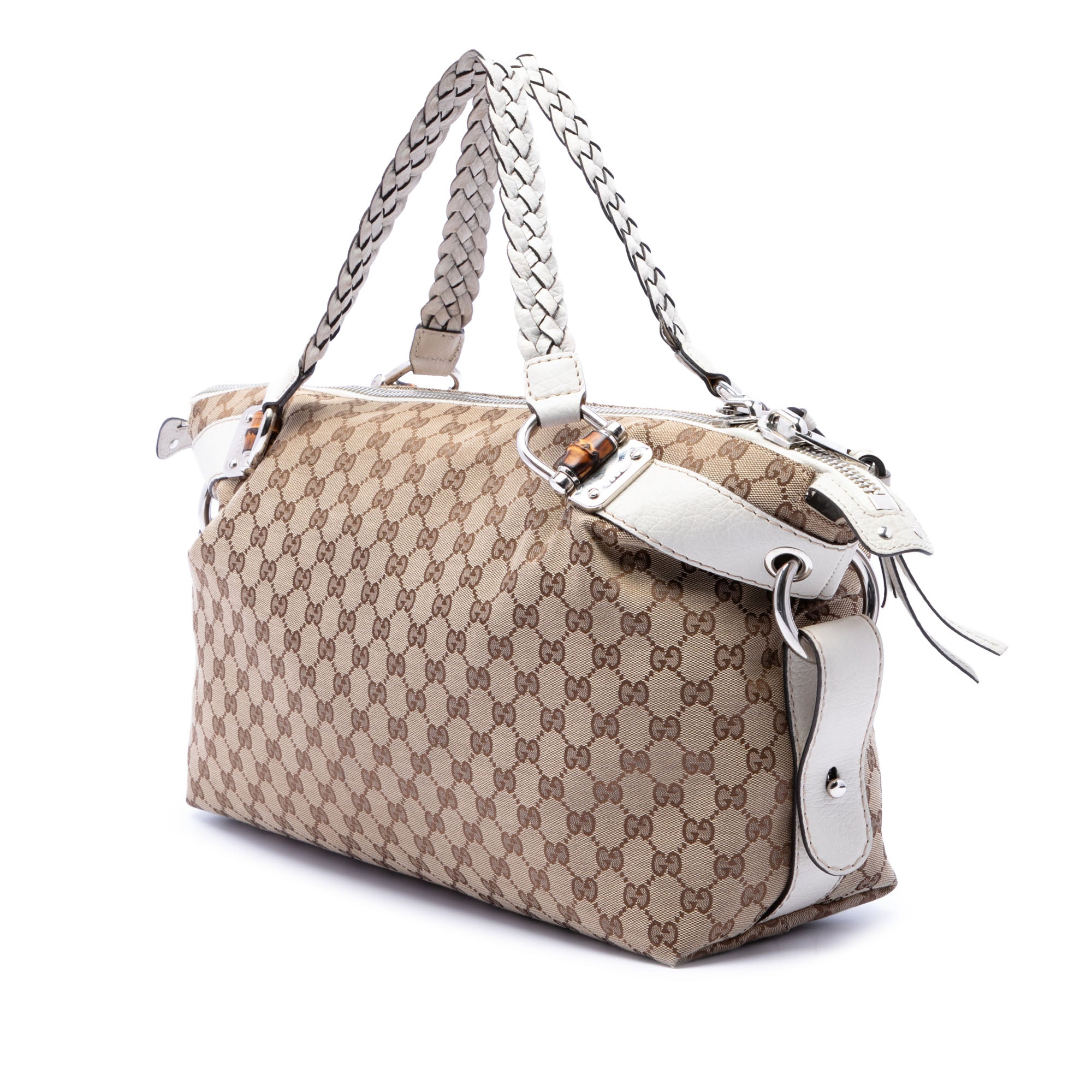 Medium GG Canvas Bamboo Bar Tote - Image 2