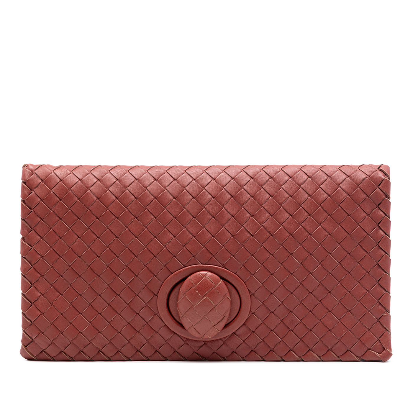 Nappa Intrecciato Turn Lock Clutch - Image 1
