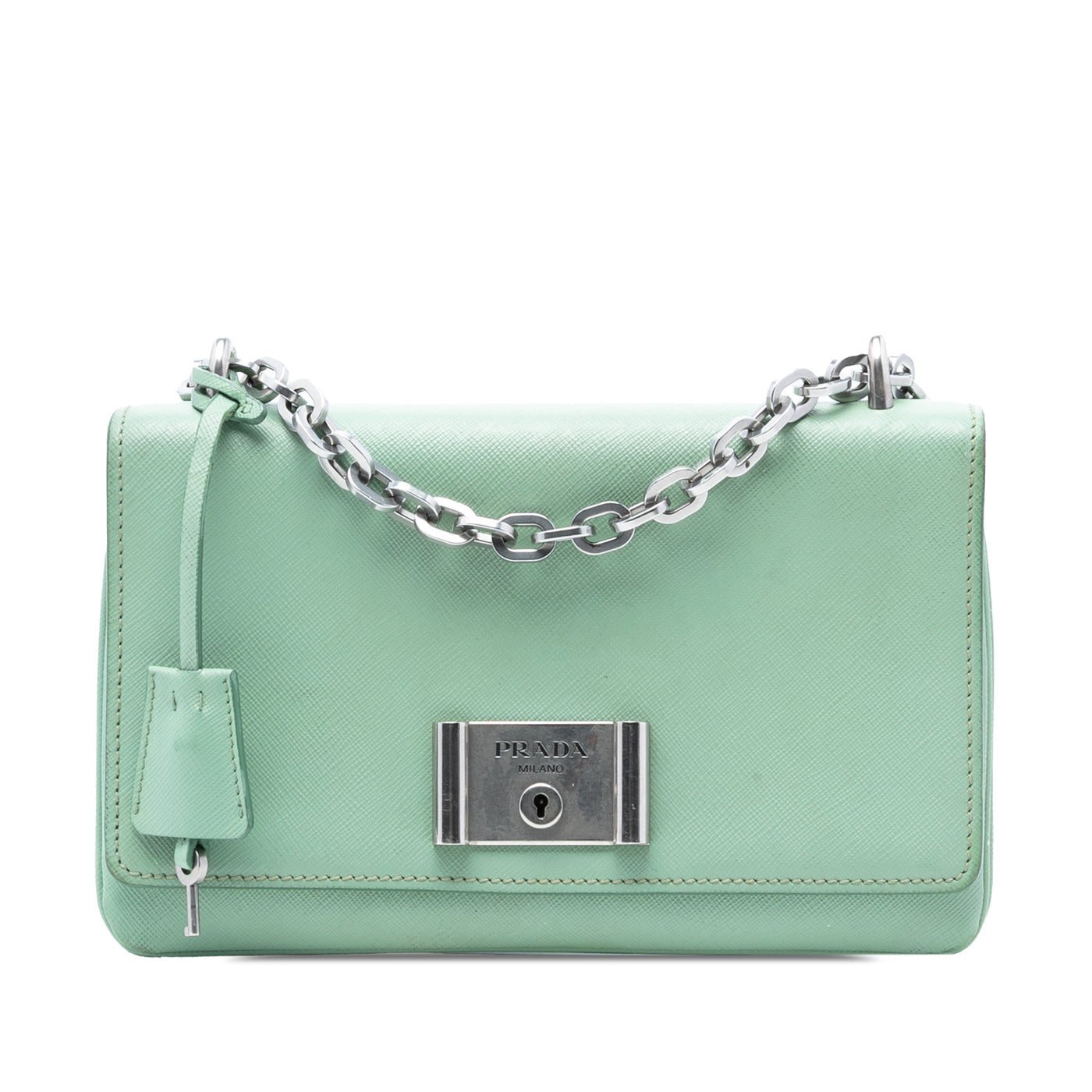 Saffiano Lux Chain Lock Flap - Image 1