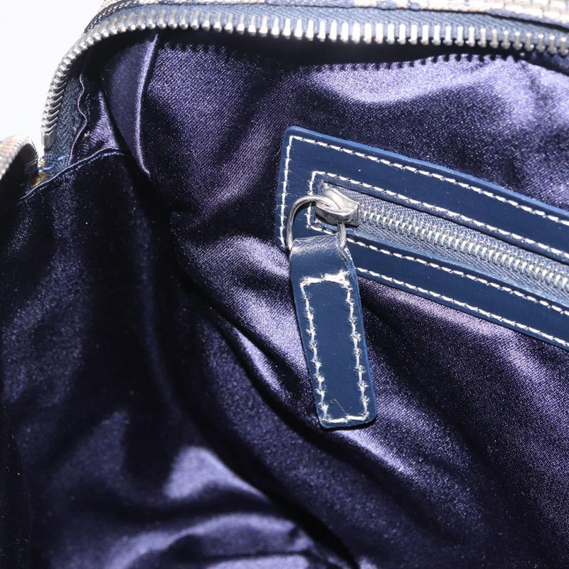 Fendi Shoulder Zucchino Canvas Navy Bag