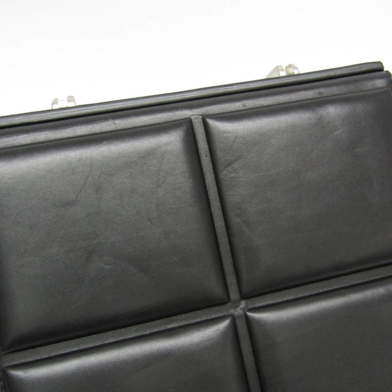 Bottega Veneta Trunk Top Handle Messenger Padded Leather Black