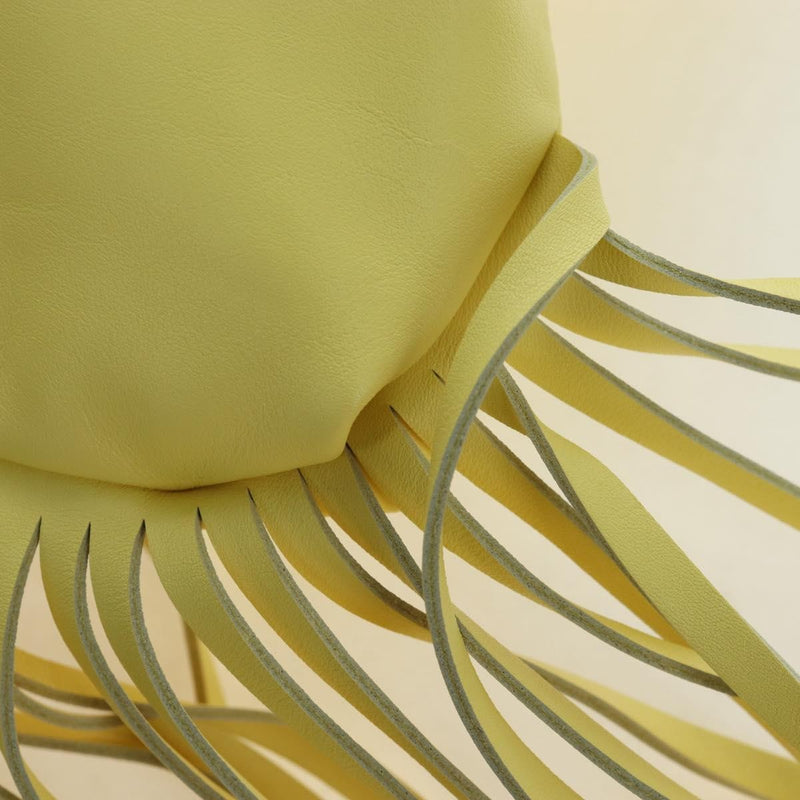 Bottega Veneta The Fringe Leather Yellow Bag