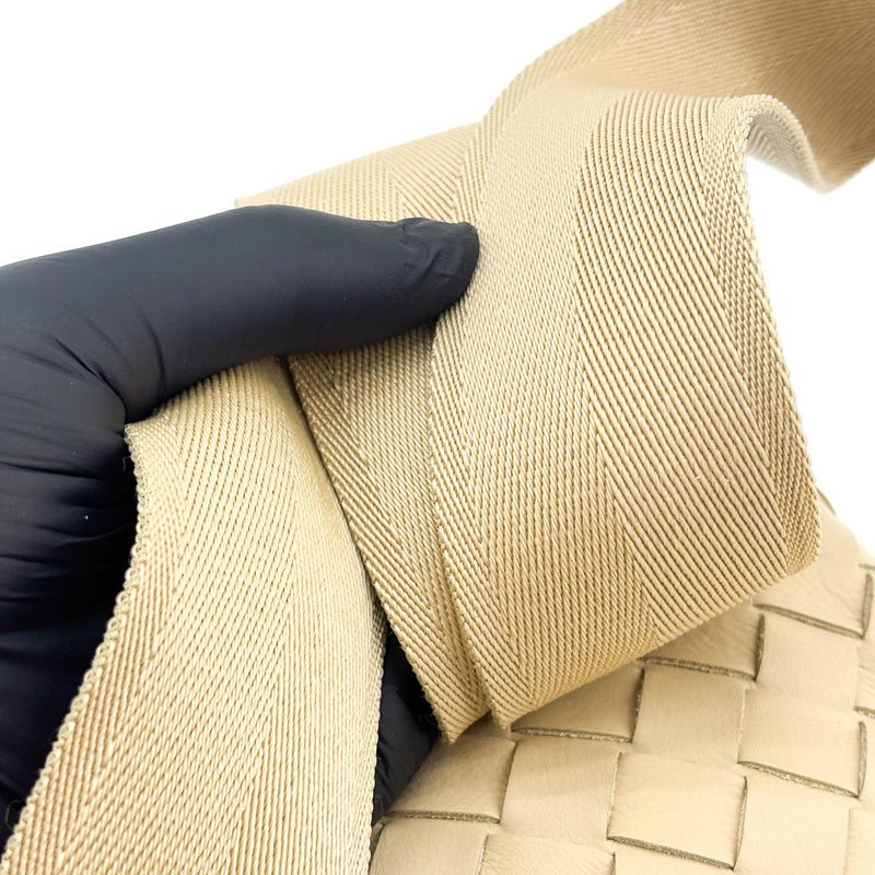 Bottega Veneta Duo Intrecciato Nappa Beige Leather Bag