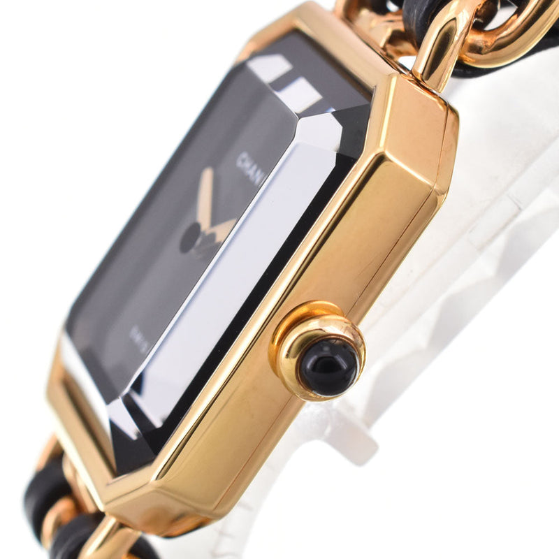 Chanel Premiere Rock Quartz Plated Metal And Leather Watches