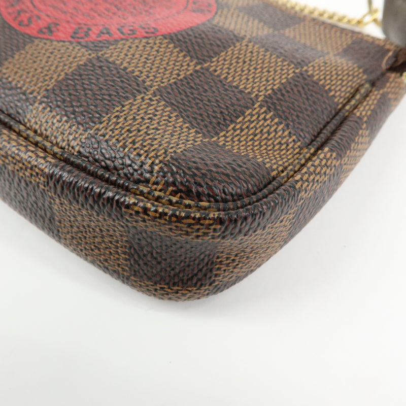 Louis Vuitton Pochette Accessoires Limited Edition Damier Brown Canvas Bag