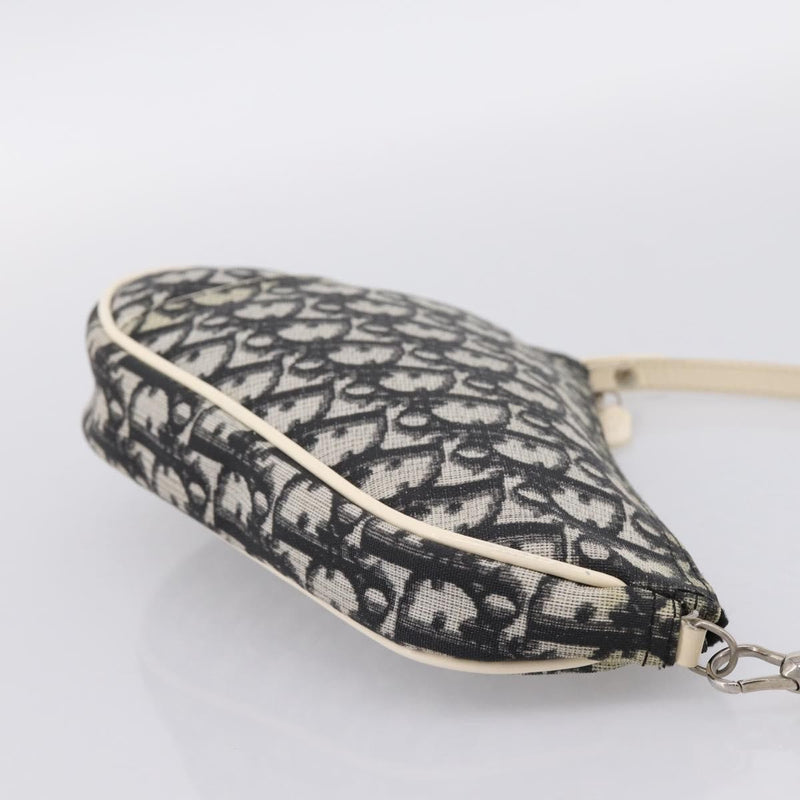 Christian Dior Vintage Saddle Diorissimo Canvas Gray Bag