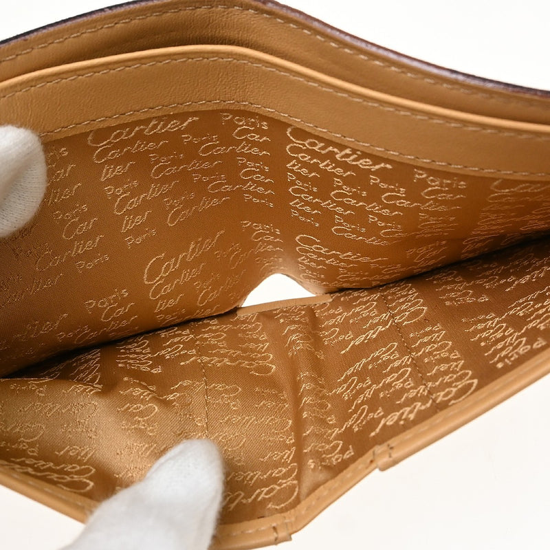 Cartier Bifold Leather Beige Accessory