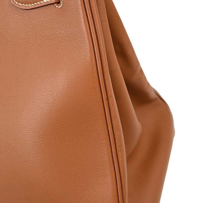 Hermes Birkin Brown Swift With Palladium Hardware Leather Bag