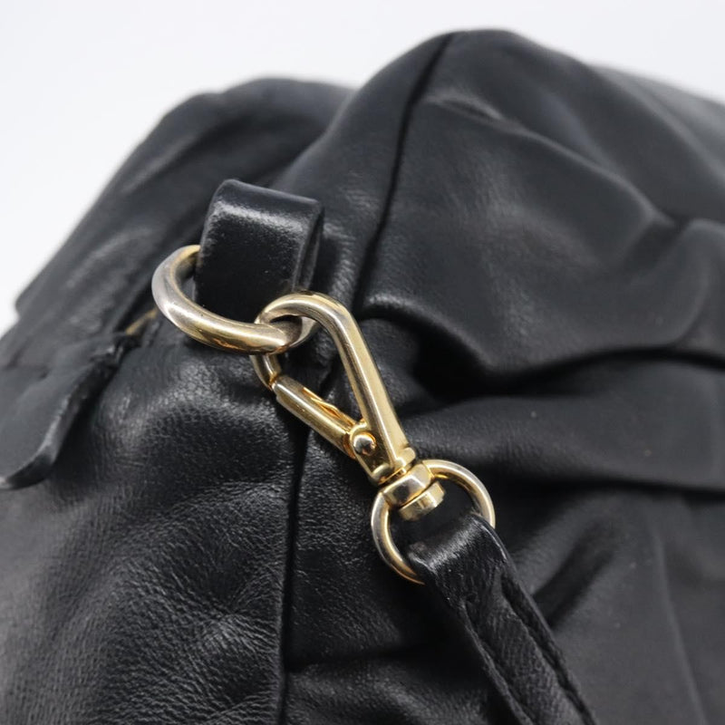 Miu Miu Shoulder Matelasse Leather Black Bag