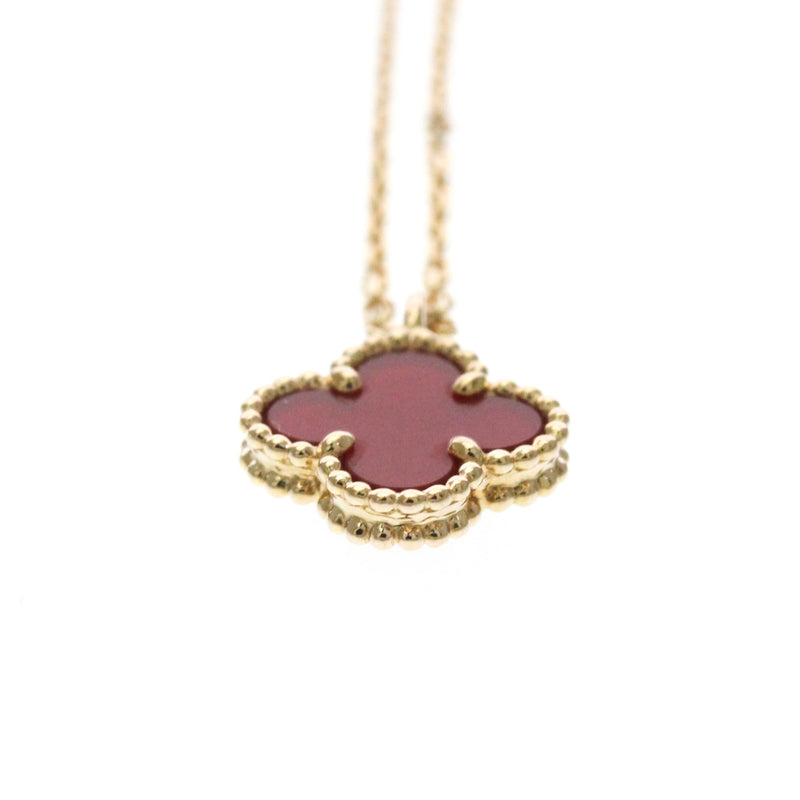 Van Cleef & Arpels Sweet Alhambra 18k White Gold And Diamonds Red Pink_gold Bijoux