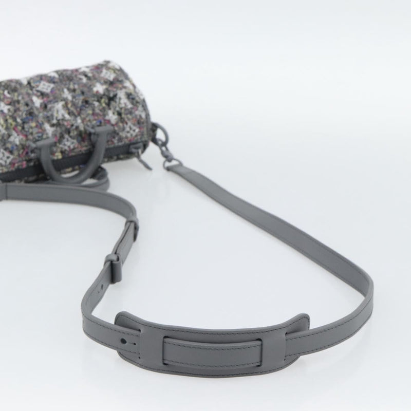 Louis Vuitton Keepall Bandouliere Lv Felt Gray Canvas Bag