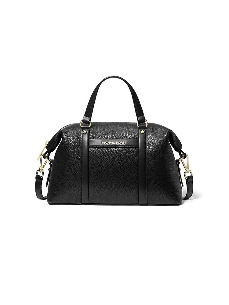 Michael Kors Beck Shoulder Bag — Black Polyurethane