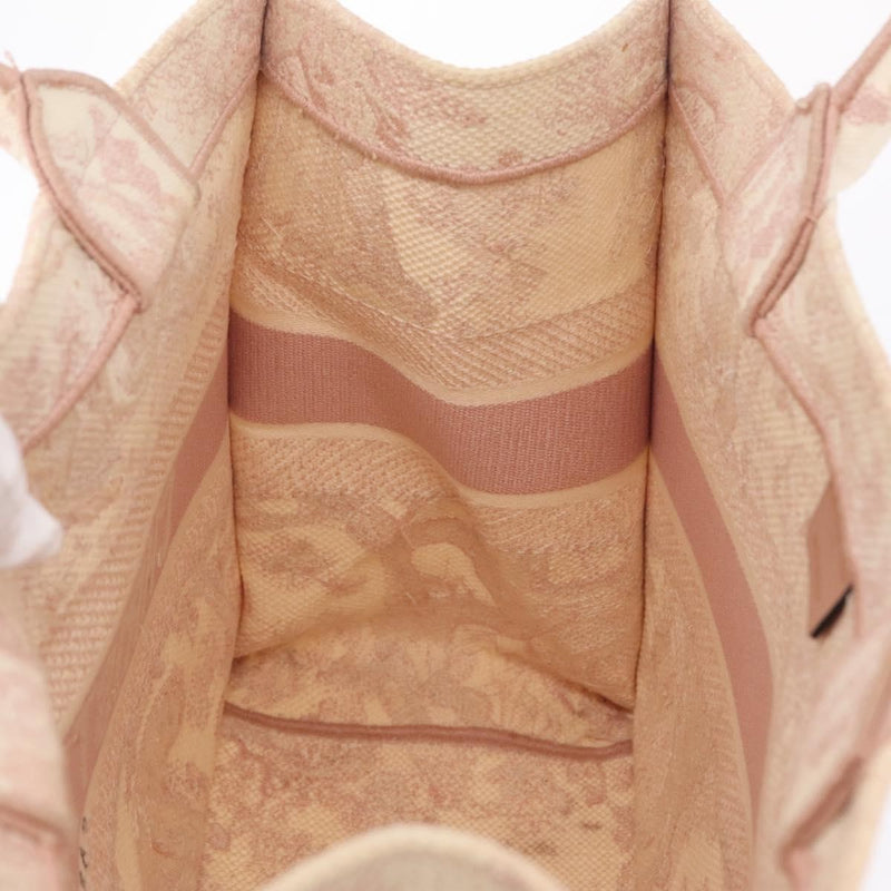 Christian Dior Book Embroidered Canvas Pink Bag