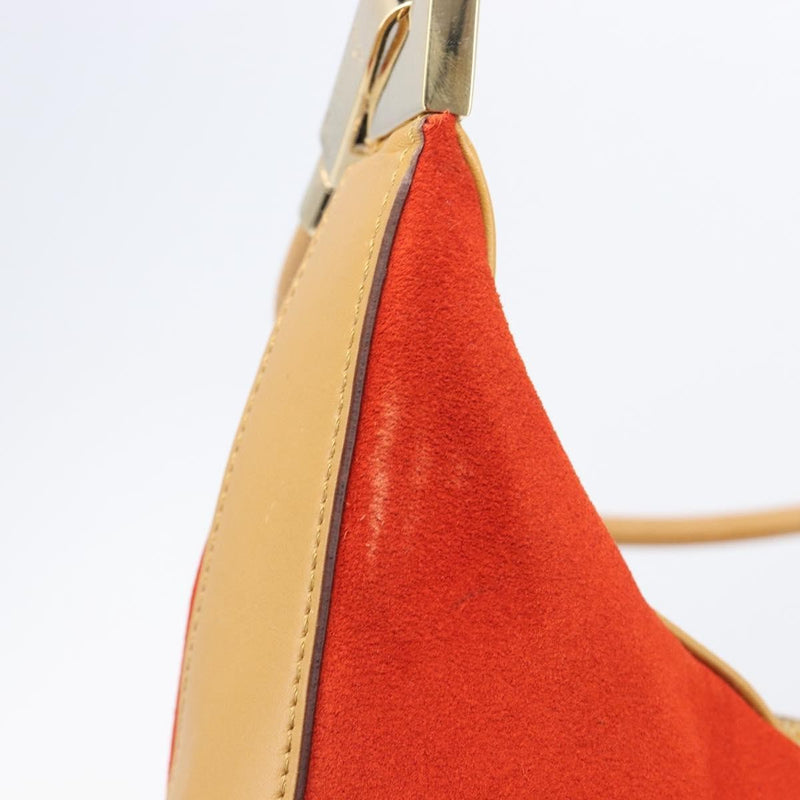 Gucci Vintage Zip Hobo Leather & Suede Red