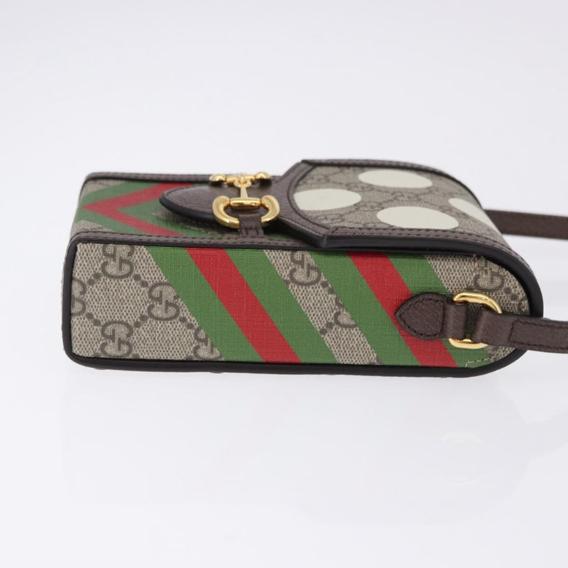 Gucci Horsebit 1955 Printed Gg Coated Canvas Beige Bag