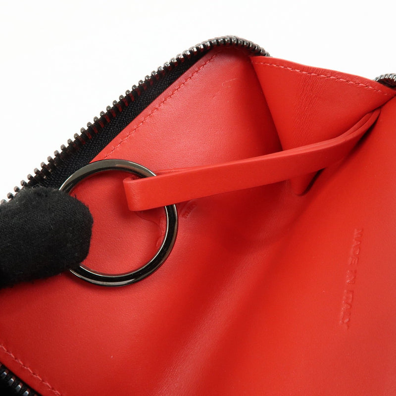 Christian Louboutin Panettone Coin Purse Spiked Leather Black Accessory