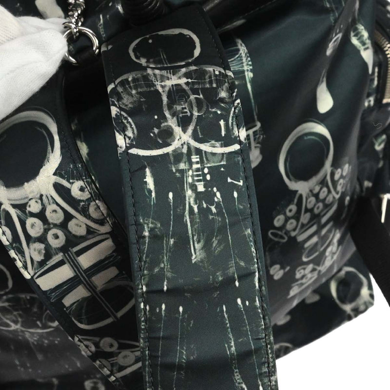 Chanel Astronaut Essentials Sequin Embellished Printed Nylon Navy Bag