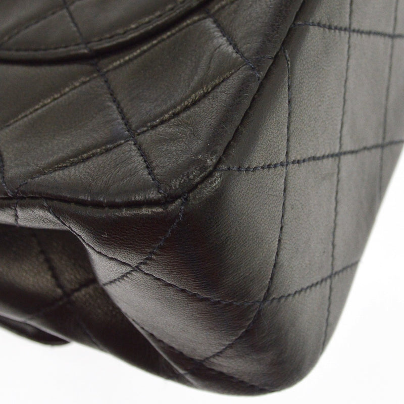 Chanel Classic Flap Quilted Lambskin Black Leather Bag