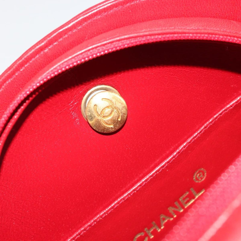 Chanel Vintage Chain Evening Mixed Quilt Lambskin Red Leather Bag