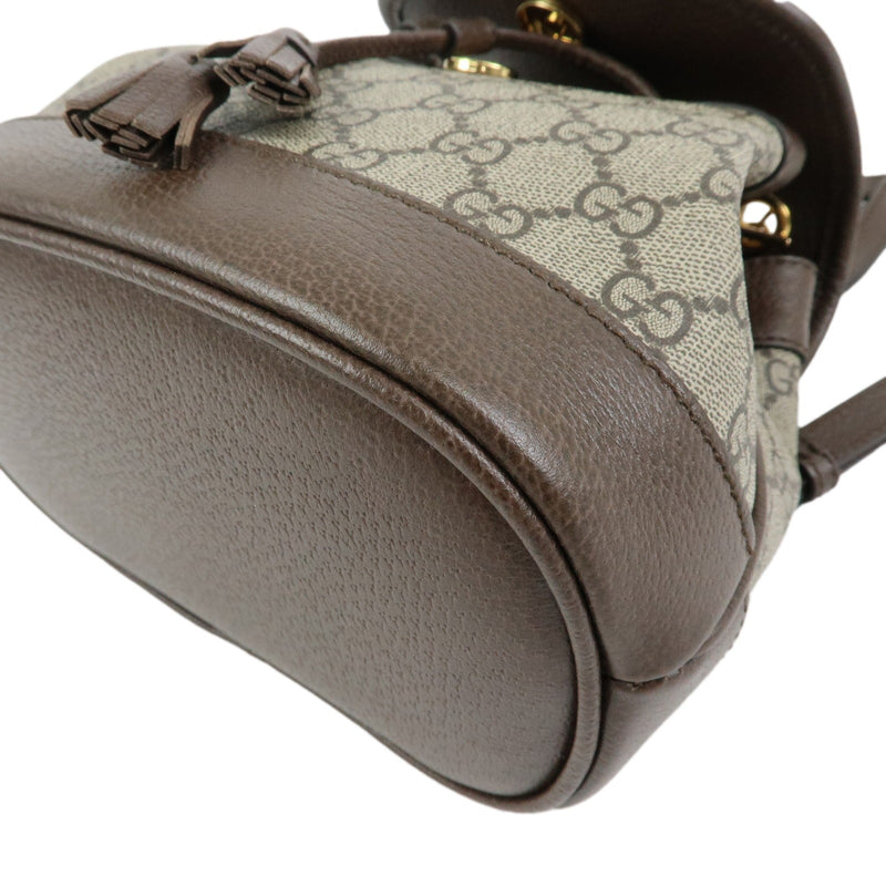 Gucci Ophidia Flap Gg Coated Canvas With Leather Beige Bag