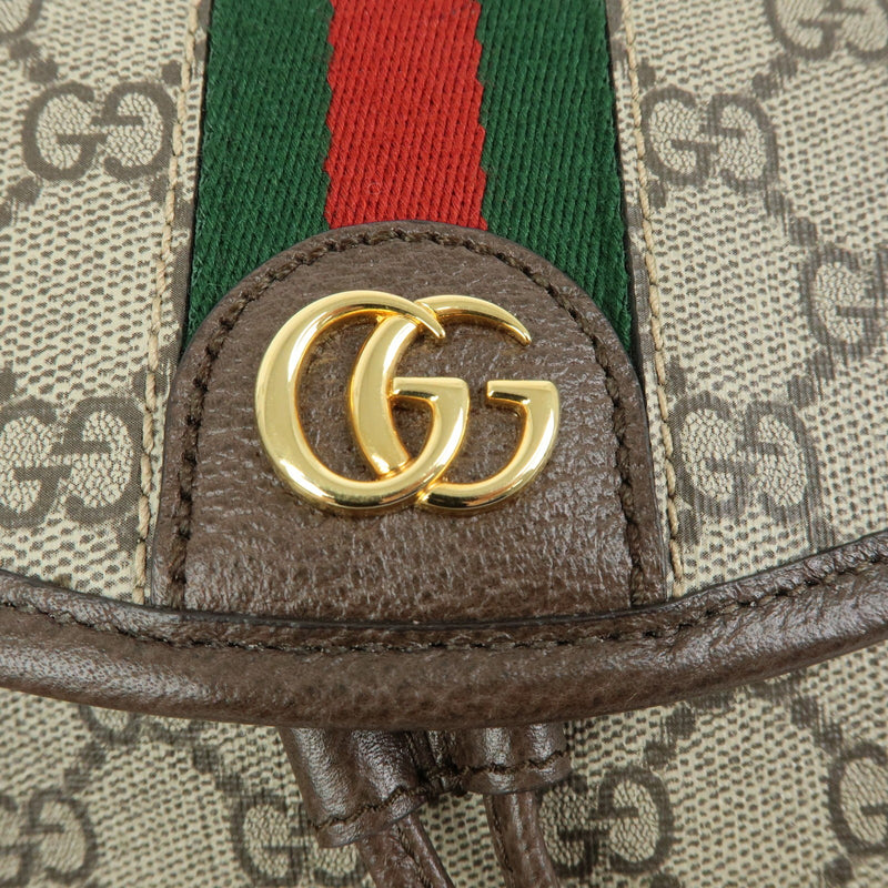 Gucci Ophidia Flap Gg Coated Canvas With Leather Beige Bag