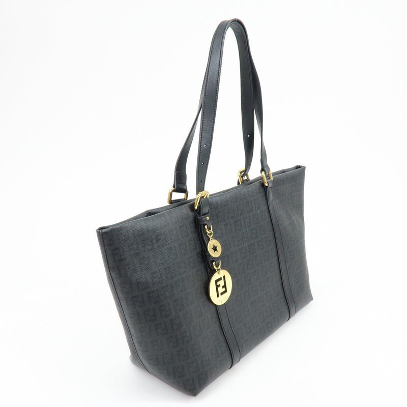 Fendi Superstar Zucchino Coated Canvas Black Bag