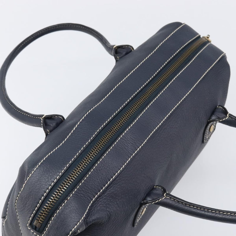 Celine Top Handle Leather Black Bag