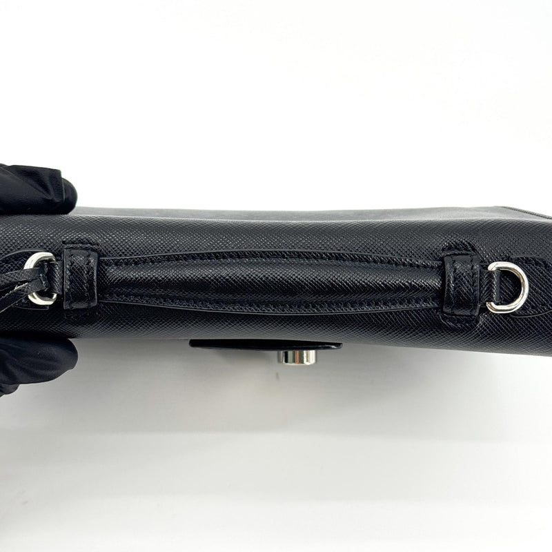 Prada Convertible Sound Vernice Saffiano Leather Black Bag