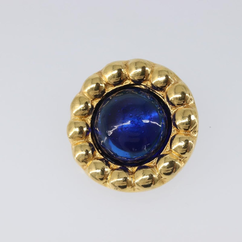 Chanel Vintage Round Clip-On Metal Gold Bijoux