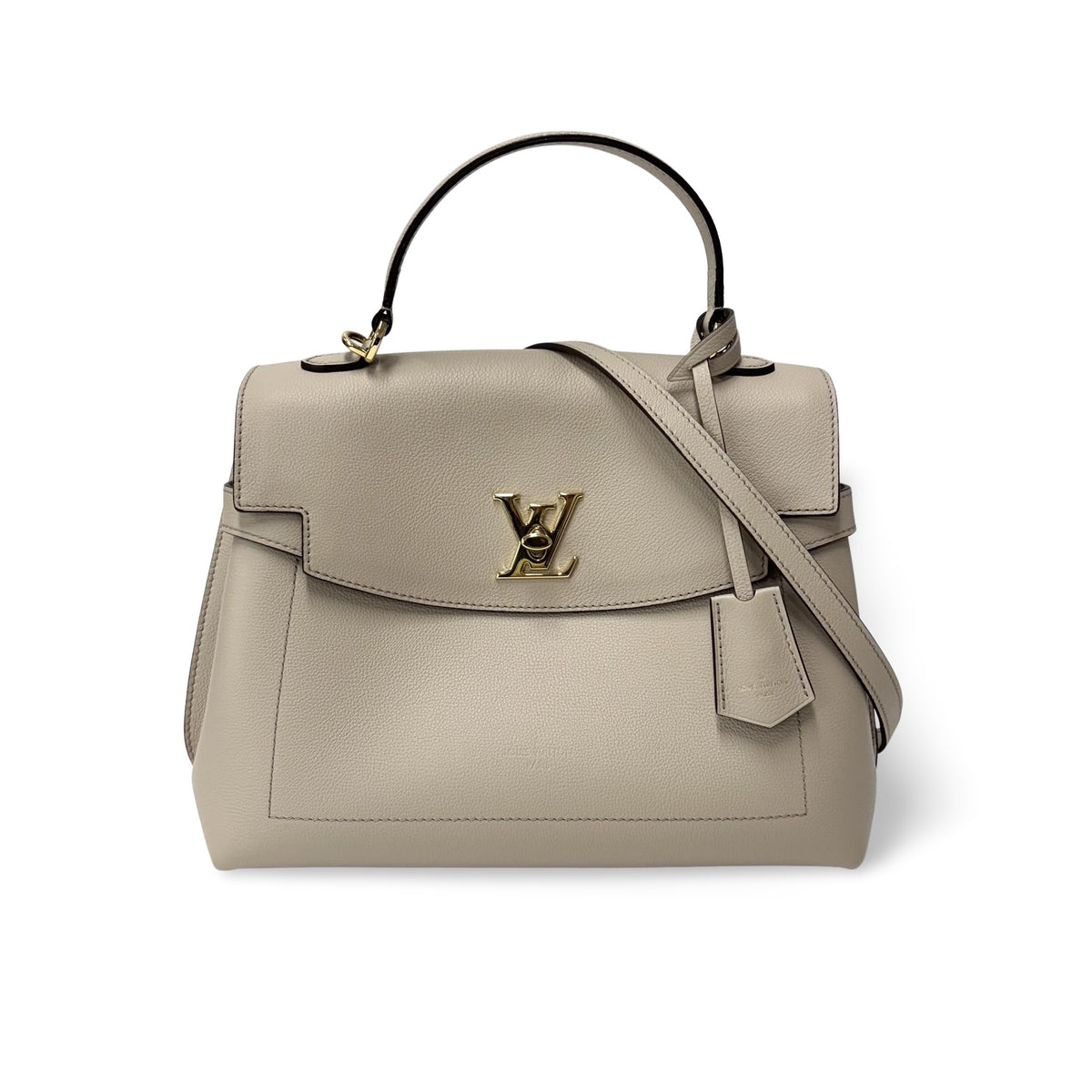 Louis Vuitton Lockme Ever Leather Beige Bag