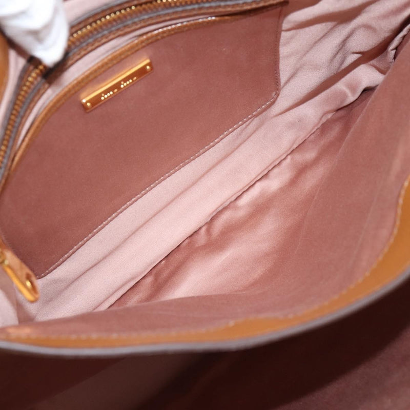 Miu Miu Madras Convertible Lock Leather Brown Bag
