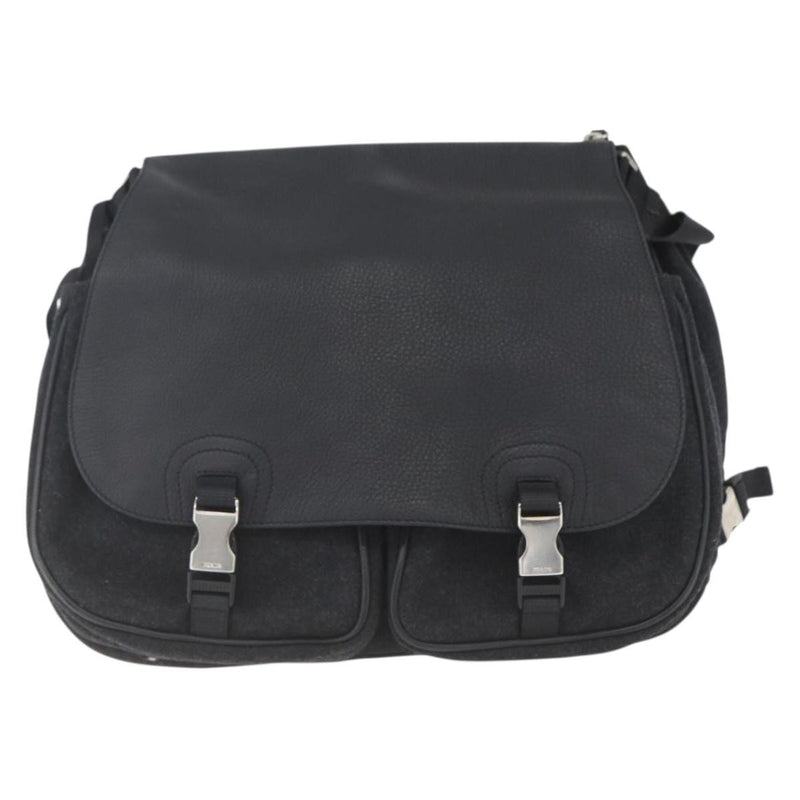 Prada Shoulder Wool Black Bag