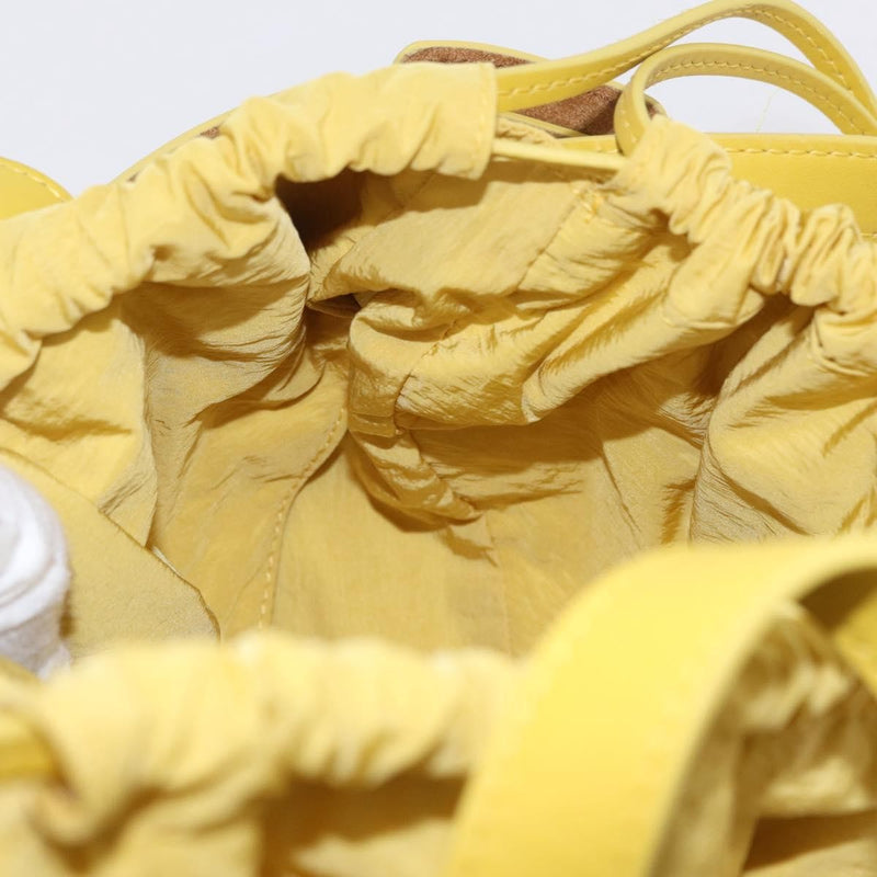 Bottega Veneta Shell Leather Yellow Bag