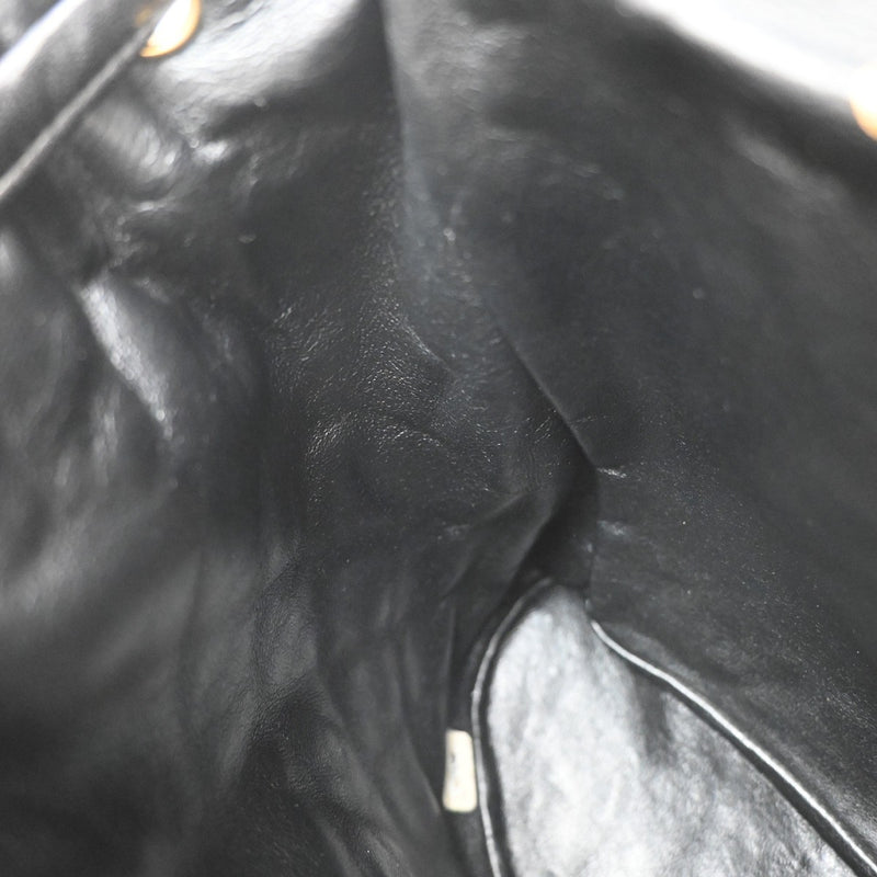 Chanel Vintage Cc Pocket Quilted Lambskin Black Leather Bag