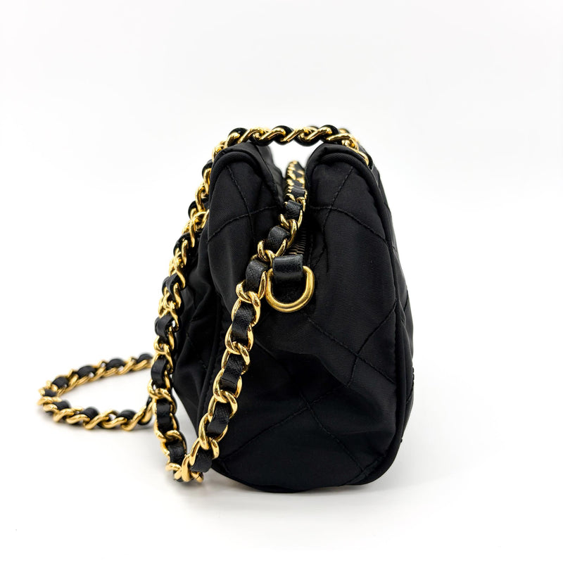 Prada Re-Edition 1995 Chain Quilted Re-Nylon Black Bag